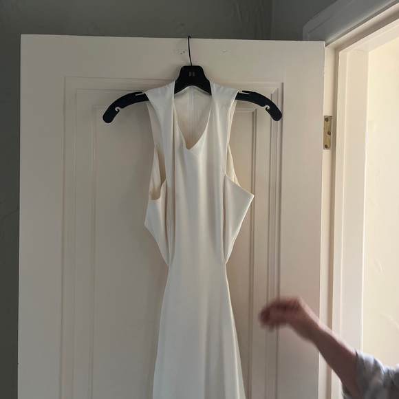 Halston Heritage Crepe Cut Out Gown - Picture 3 of 5